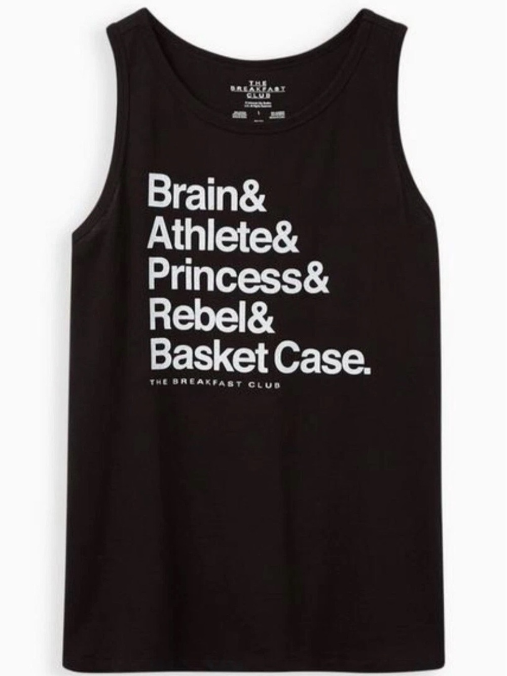 torrid Black Graphic Tank with White Text